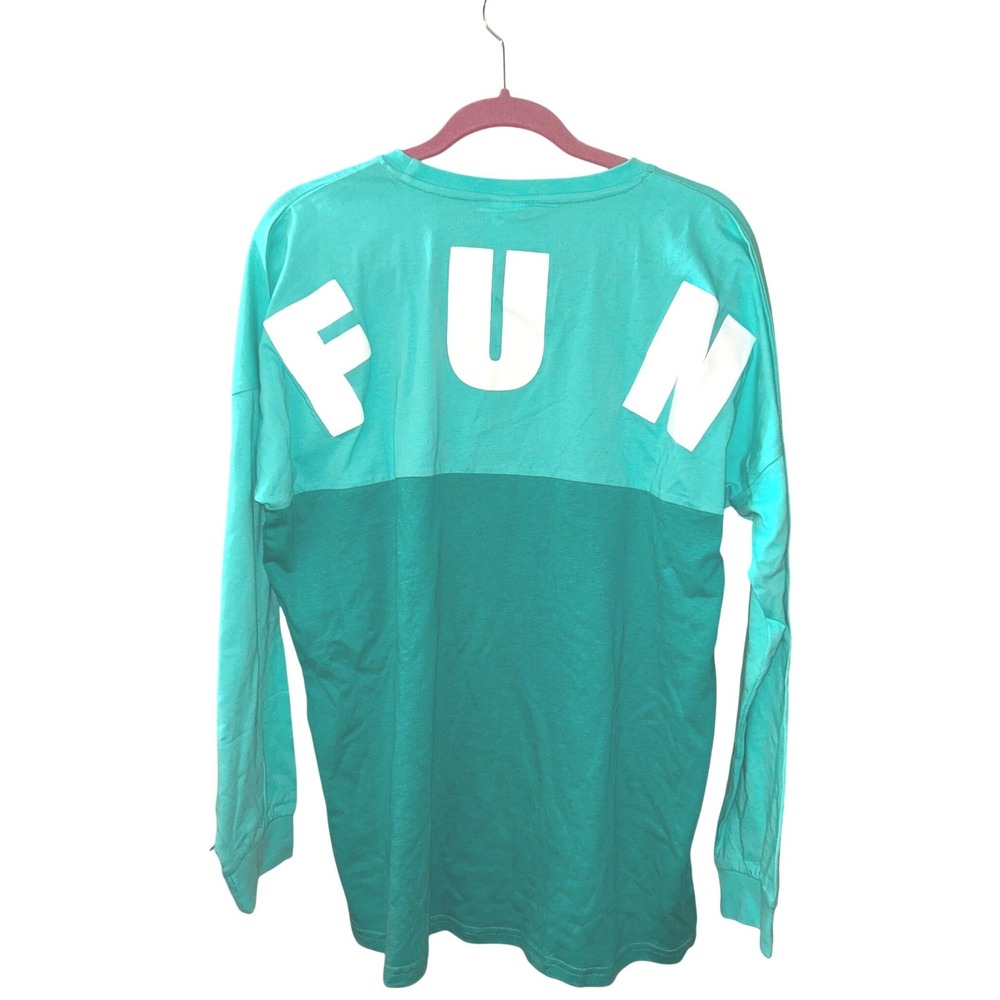NWT Carnival Cruise Line Fun Spirit Jersey Turquoise Long Sleeve Shirt M